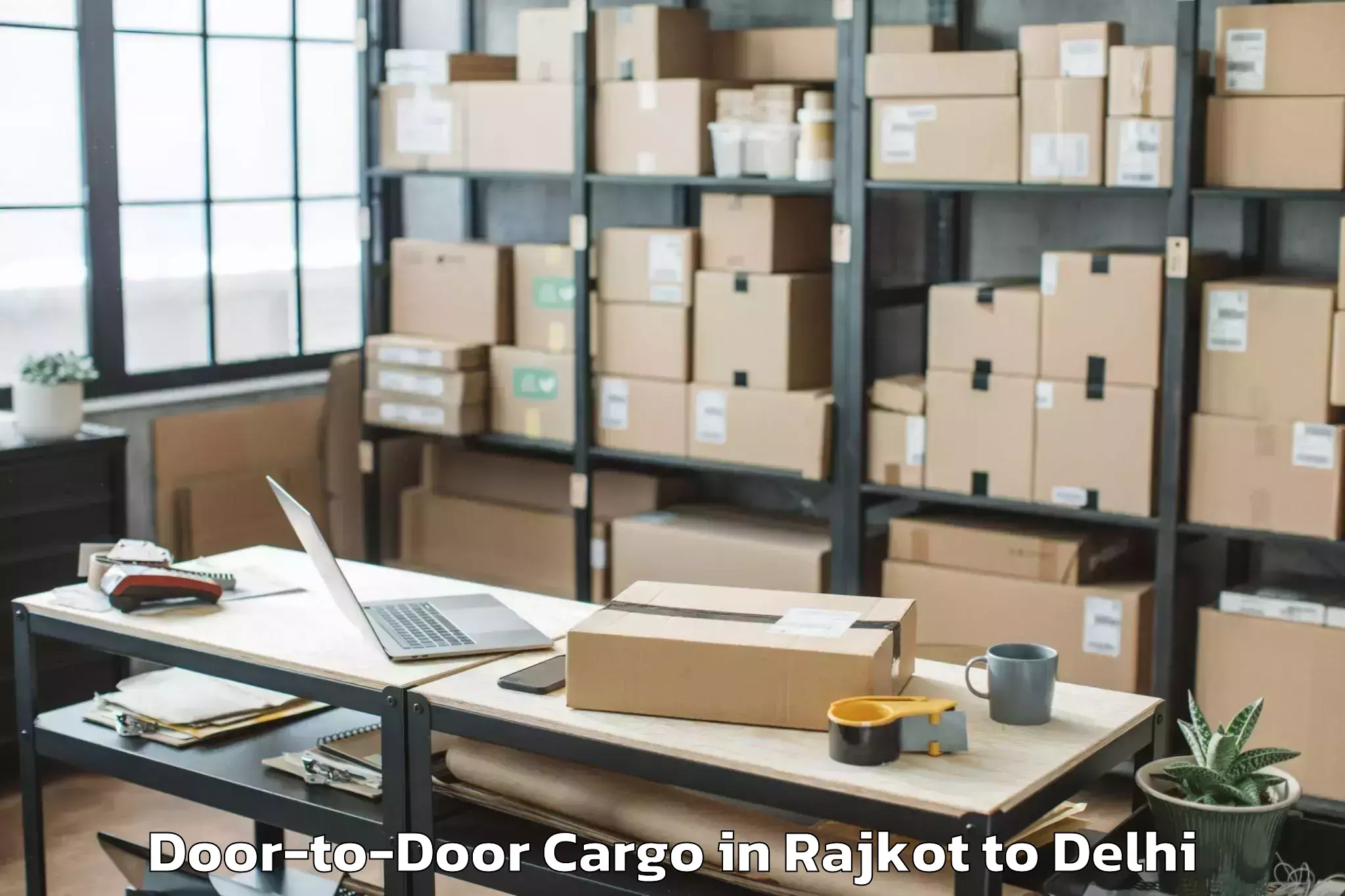 Rajkot to Jamia Hamdard New Delhi Door To Door Cargo Booking